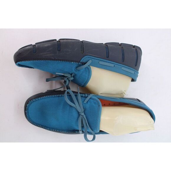 SWIMS Rubber & Mesh Loafer Boat Shoes Teal Gray Size 8M - Picture 2 of 11